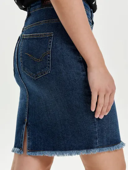Спідниця ONLELIZA LIFE REG RAWEDGE SKIRT 08 NOOS 15159611 Medium Blue Denim ONLY Синій