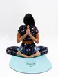 Килимок для йоги з каучуку Vimal Oval Sky Blue RAO 185×68×0.4 см