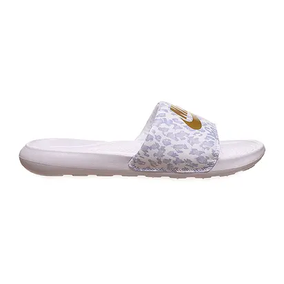 Шльопанці Nike VICTORI ONE SLIDE PRINT, білий з золотим