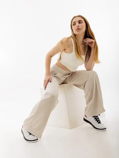 Штани Nike HR WIDE PANT, бежевий