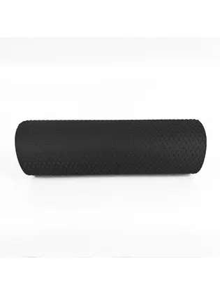Масажний ролик для спини та МФР Foam Roller Amber Point 45×15 см чорний