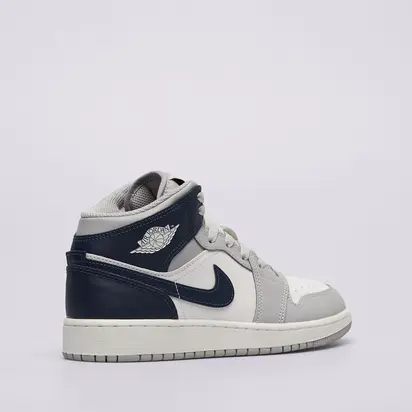 Кросівки Air Jordan 1 Mid Gs White/Grey
