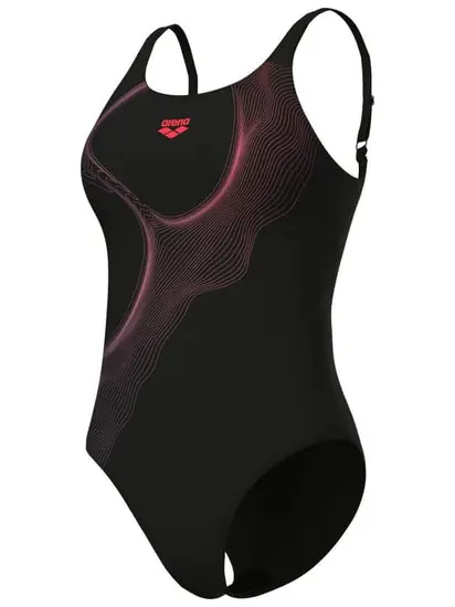 Купальник закритий для жінок Arena RIPPLES SWIMSUIT U BACK B чорний