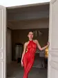 Червоний еротичний костюм бодістокінг (DO3992/1)