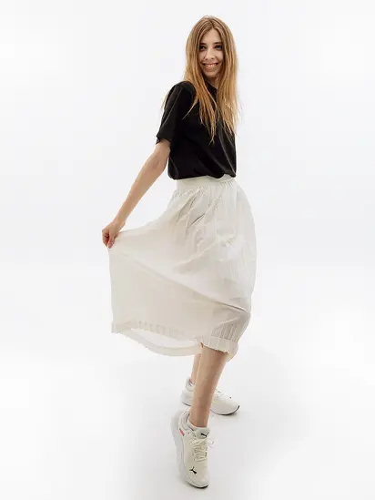 Спідниця Puma YONA SUNP Plissee Skirt, бежевий