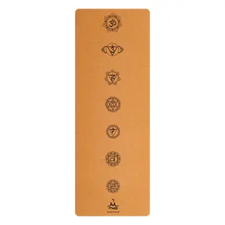 Килимок для йоги пробковий Guru Seven Chakras RAO 183×68×0.5 см