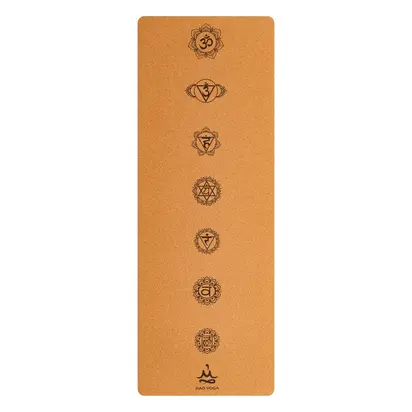 Килимок для йоги пробковий Guru Seven Chakras RAO 183×68×0.5 см