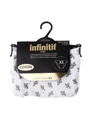 Труси Infinitif SLI SLIP F білий, темно-сірий, світло-сірий 46-48