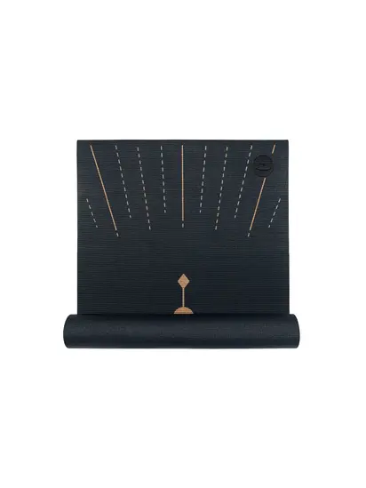 Килимок для йоги Bodhi Leela Lunalign - Фази Місяця Midnight Blue 183x60x0.45 см
