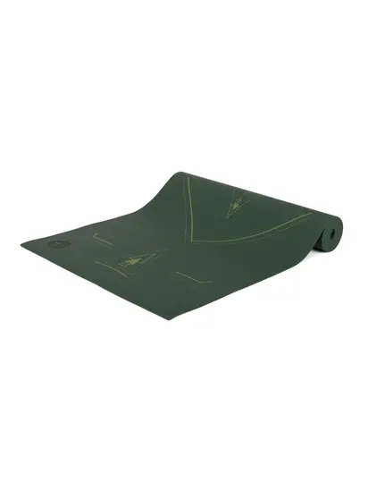 Килимок для йоги Bodhi Leela Yantralign - Янтра Forest Green 183x60x0.45 см