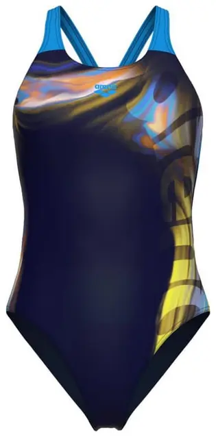 Купальник закритий для жінок Arena DREAMHLINE SWIMSUIT V BACK темно-синій