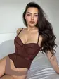 Корсет PREMIUM  з моделюючим ефектом, шоколадний