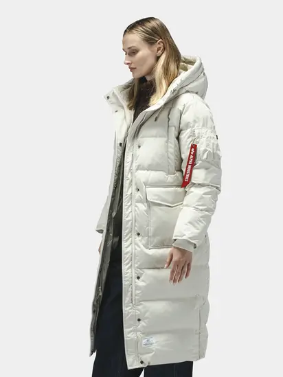 Куртка Alpha Industries SIERRA LONG PUFFER W, молочний
