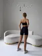 Комплект з шортами та топом бандо, персиковий