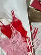 Рожевий боді з вишивкою та гартерами (DO3748)