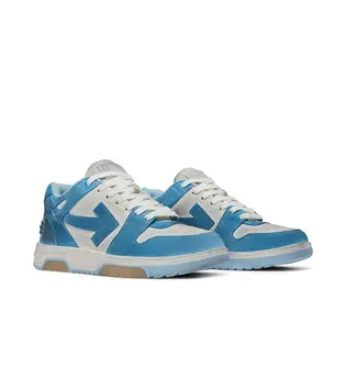 Кросівки Off-White OOO Low Out Of Office Suede White Light Blue