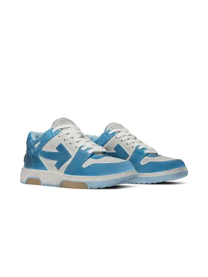 Кросівки Off-White OOO Low Out Of Office Suede White Light Blue