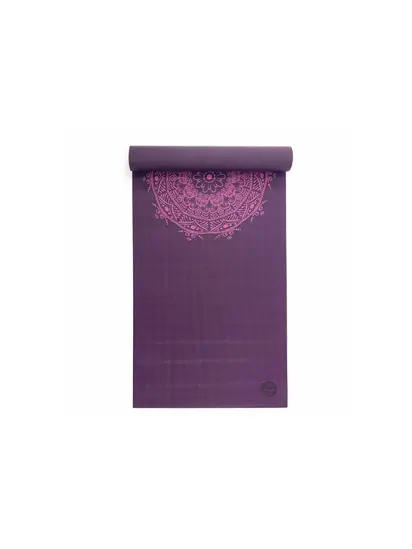Килимок для йоги Leela Mandala Bodhi баклажан — баклажанова мандала 183x60x0.45 см
