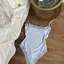 Блакитний безшовний боді з мереживом