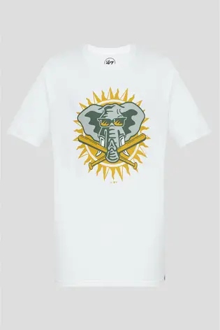 Футболка 47 Brand MLB OAKLAND ATHLETICS COOPERST, білий