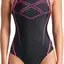 Купальник Arena GRAPHIC SWIMSUIT SWIM PRO BACK, чорний з рожевим