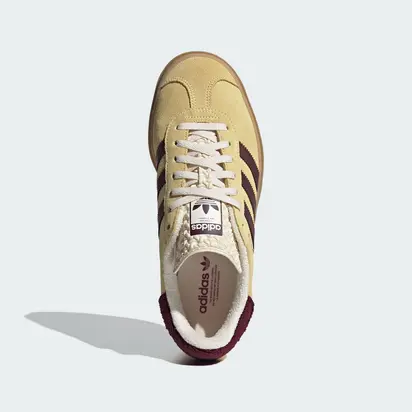 Кросівки Adidas Gazelle Bold, жовтий з бордовим
