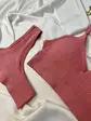 Повсякденний комплект жіночої нижньої білизни теракотовий