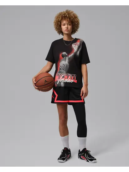 Футболка Jordan W SPT DF SS GFX TEE HTG, чорний