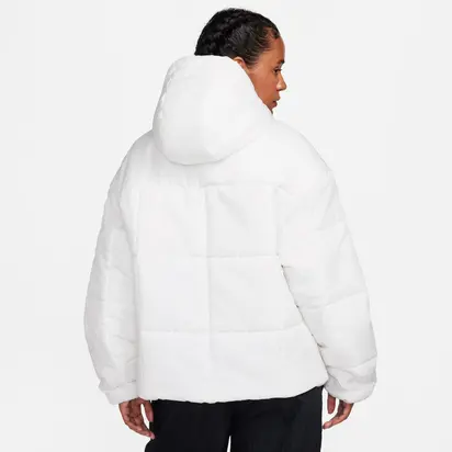 Куртка жіноча Nike Sportswear Classic Puffer Therma-Fit Loose Hooded Jacket White