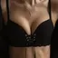 Бюстгальтер на зав'язках з PUSH UP ефектом, чорний