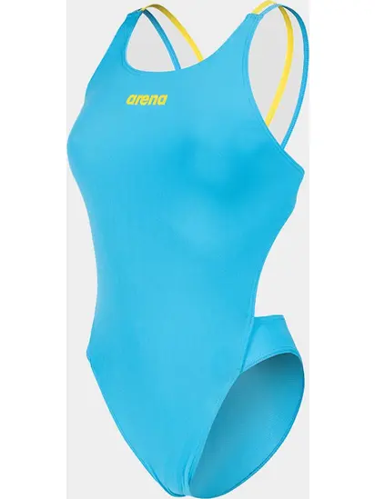 Купальник закритий для жінок Arena SWIMSUIT TECH MULTI SOLID блакитний, жовтий