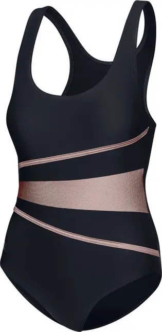Купальник закритий для ок AqUnder Armour Speed Swimsuit STELLA LADY 62956 чорний, золотистий 36 (299