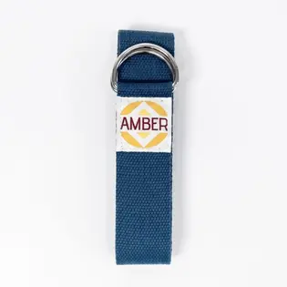 Ремінь для йоги Amber з D-пряжкою петроль 183×3.8 см