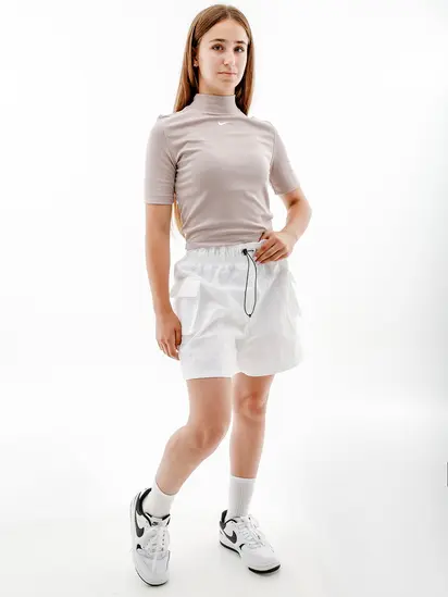 Футболка Nike W NSW ESSNTL RIB MOCK SS TOP, бежевий