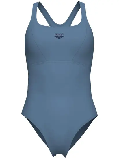 Купальник SOLID SWIMSUIT CONTROL PRO BAC, сіро-синій