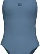 Купальник SOLID SWIMSUIT CONTROL PRO BAC, сіро-синій