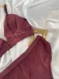 Зручний бордовий базовий комплект білизни