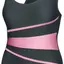 Купальник закритий для жінок Aqua Speed Swimsuit STELLA LADY 62961 темно-сірий, рожевий (299-