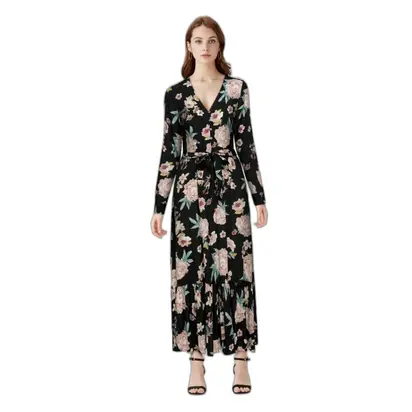 Сукня ONLMARY L/S MIDI BUTTON DRESS WVN BREAKER FLORAL ONLY L Чорний