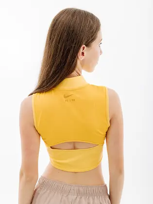 Топ Nike W NK DF AIR CROP TANK, жовтий