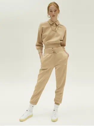 Штани Nike W NSW PHNX FLC HR PANT STD, бежевий