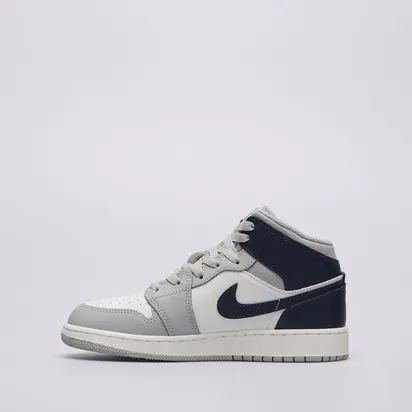 Кросівки Air Jordan 1 Mid Gs White/Grey