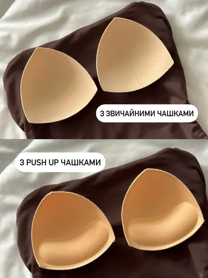 Суцільний купальник з сліпами, шоколадний без push up
