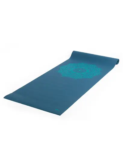 Килимок для йоги Bodhi Leela Mandala петроль — бірюзова мандала 183x60x0.45 см