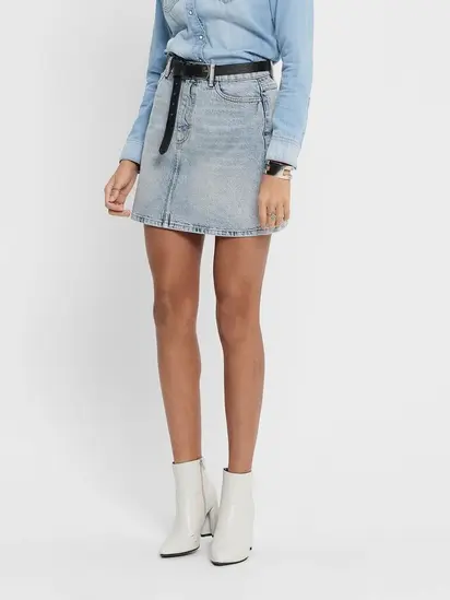 Спідниця ONLROSE LIFE ASHAPE SKIRT BB NAS2630 15196756 Light Blue Denim ONLY Блакитний