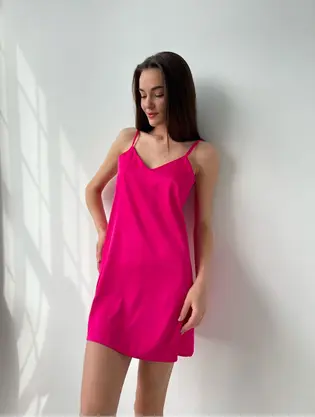 Класична шовкова комбінація, рожевий