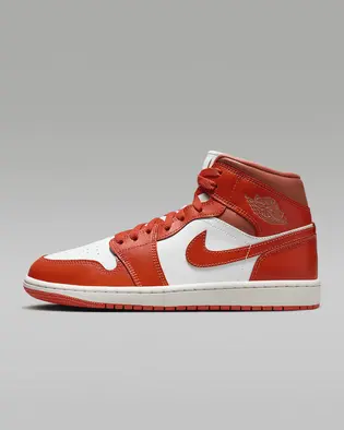 Кросівки жіночі Air Jordan 1 Mid Orange/White