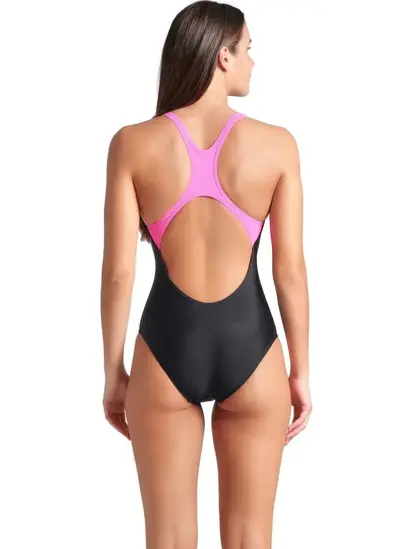 Купальник Arena GRAPHIC SWIMSUIT SWIM PRO BACK, чорний з рожевим