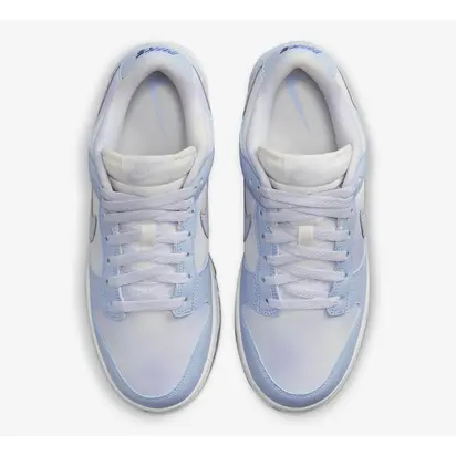Кросівки Nike Dunk Low Blue Airbrush Canvas (W), блакитний з білим