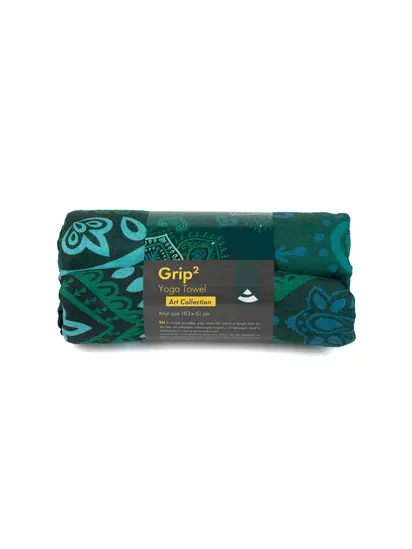 Рушник для йоги Mandalas Jungle Green від Bodhi 183x61 см